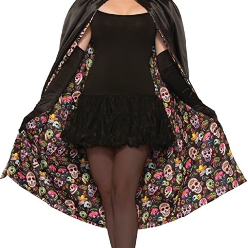 Forum Novelties Adult Day Of The Dead Dia De Los Muertos Cloak/Cape